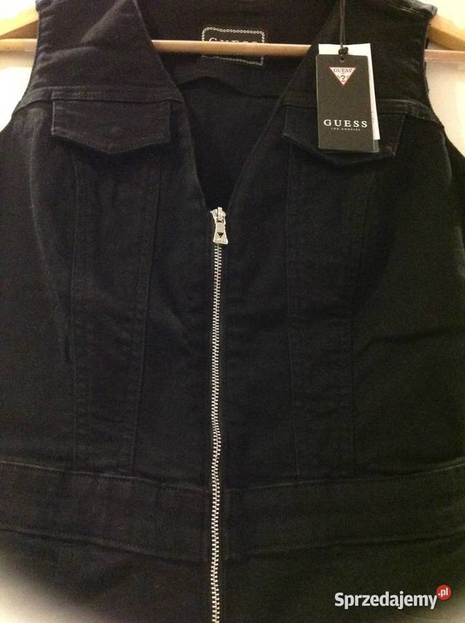 Czarny Kombinezon Jeans Damski GUESS 29 NOWY Guess Nowa Sól