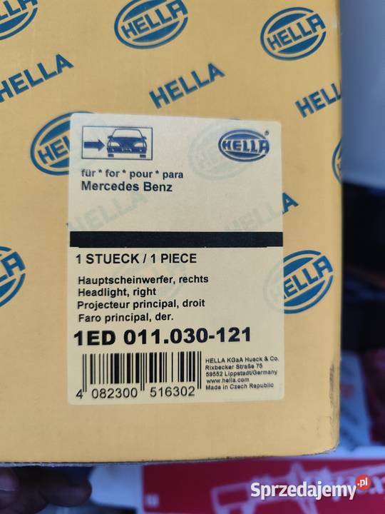 Reflektor Lampa Sprinter 906 Lift HELLA Lampy przednie Gościeradów Ukazowy