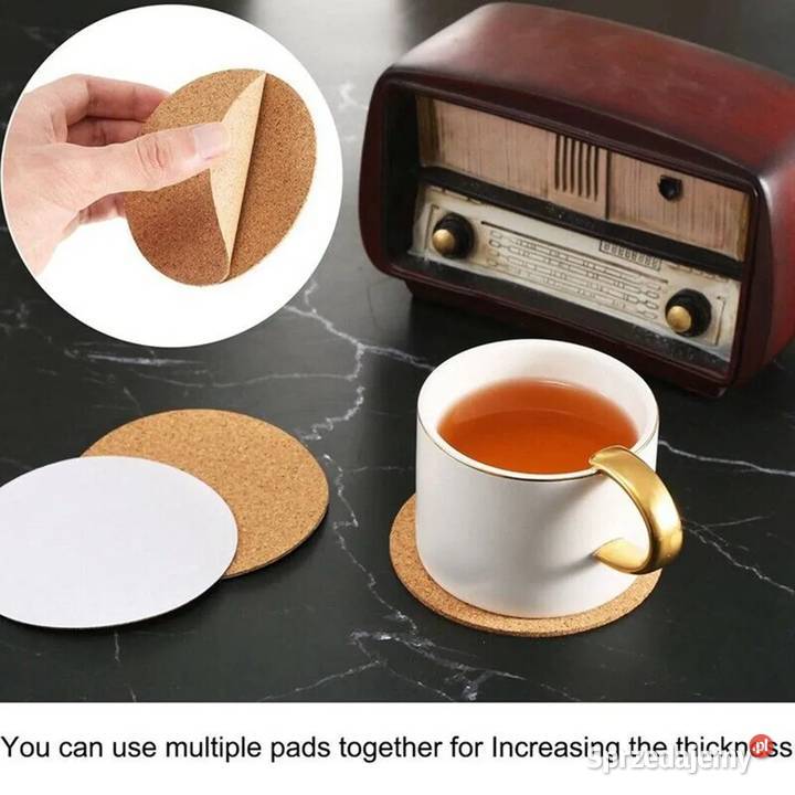 Korkowe podkładki podstawki samoprzylepne sprzedam