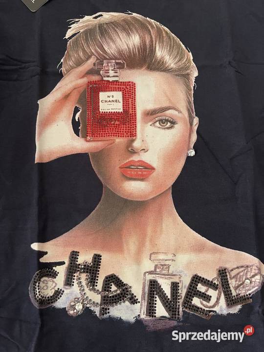 NOWA damska koszulka Chanel tshirt CC Topy i koszulki Gdynia