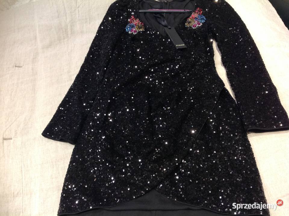 Mini Sukienka Cekinowa Damska PINKO r XS Nowa Sól