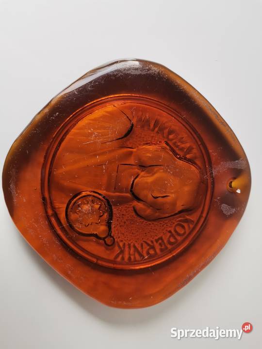 Stary szklany medalion klipa Mikołaj Kopernik