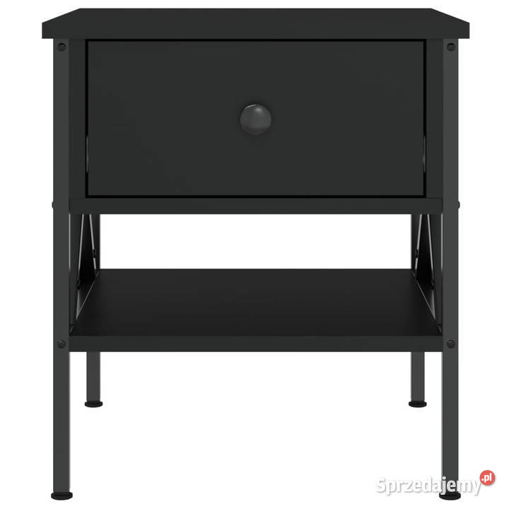 Stolik nocny czarny 40x42x45 materiał Nocne Warszawa