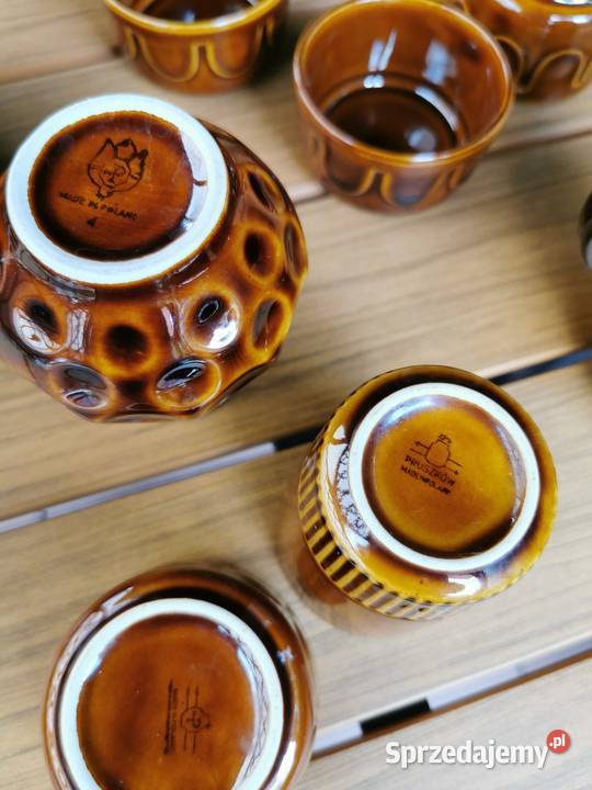 Porcelit Pruszków Prl Vintage Bulionówki dzbanek Piastów
