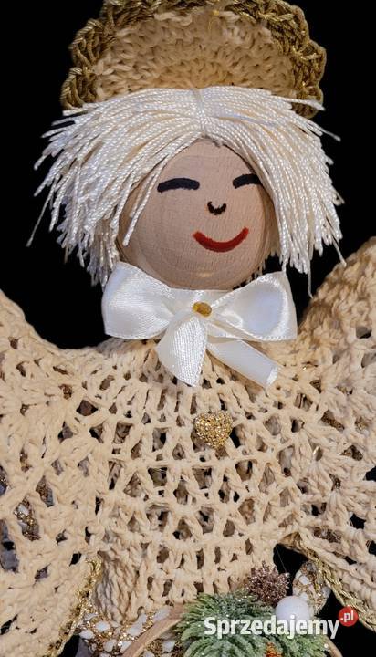 Anioł świąteczny 47 podświetlany Boże Narodzenie małopolskie Krzywaczka sprzedam