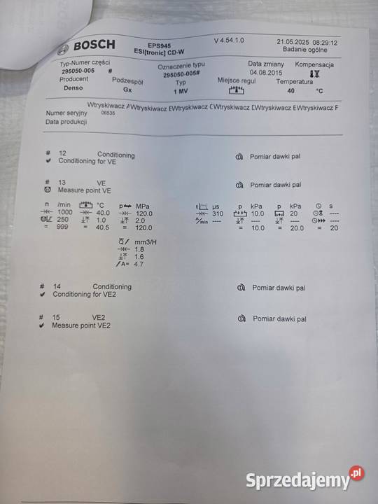 WTRYSK WTRYSKIWACZ OPEL ASTRA J MOKKA MERIVA B