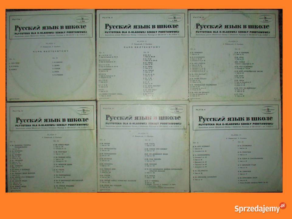 Język rosyjski w szkolepłyty winylowenaukajęzyk Płyty i kasety Łódź