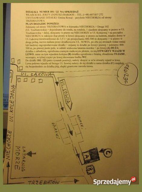 DZIAŁKA ROLNA MORZEM NIECHORZE Grunty i działki zachodniopomorskie Niechorze