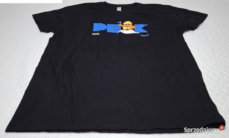 Koszulka krótki rękaw Tshirt czarna Amazon Sols Czeladź