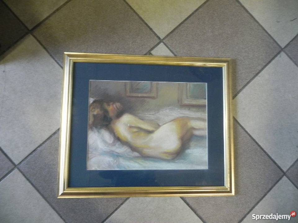 Pastel na papierze Alfons Karpiński Sygnowany Opole