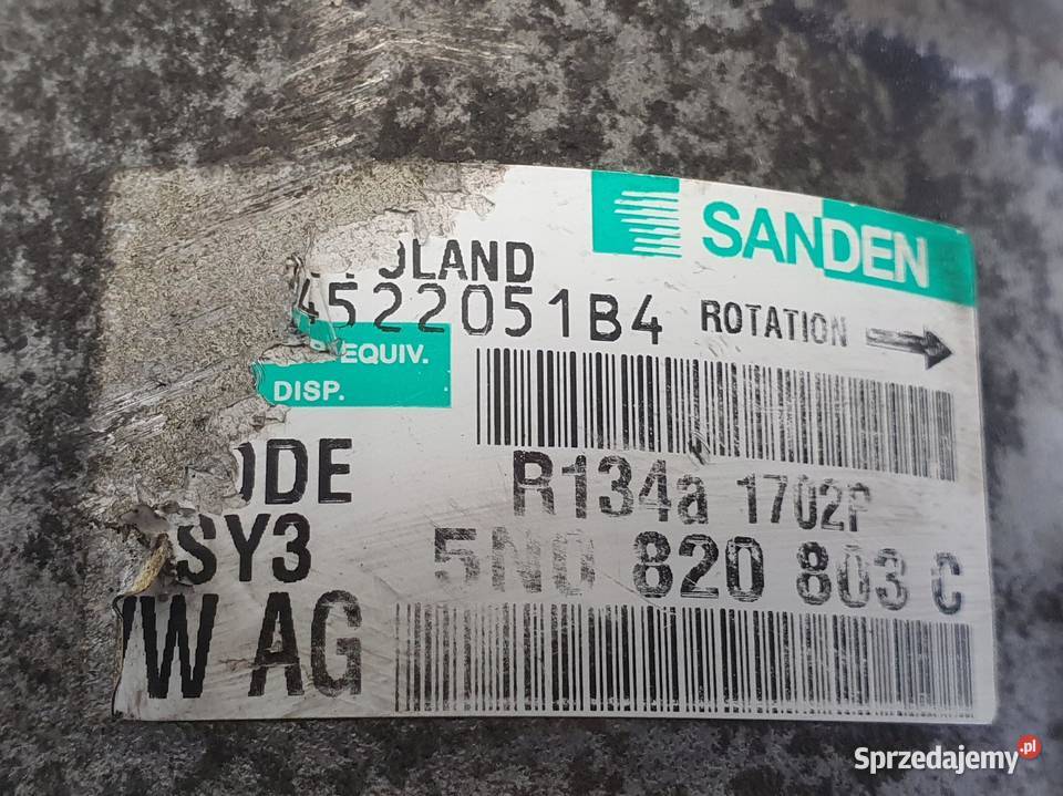 SPRĘŻARKA KLIMATYZACJI Skoda Fabia III 12 TSI Rudka