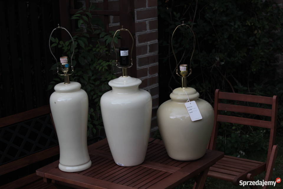 Piękna stylowa amerykańska lampa do sypialni beżowy Warszawa sprzedam