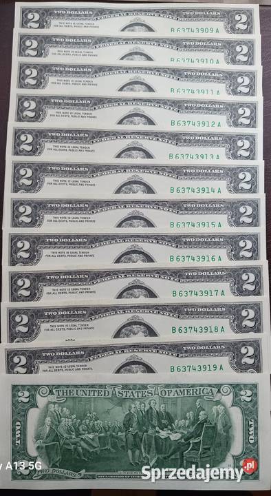 12 x 2 Dolary USA T Jefferson 2017 r seria A men