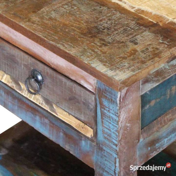 vidaXL Stolik boczny z 1 szufladą lite drewno Warszawa