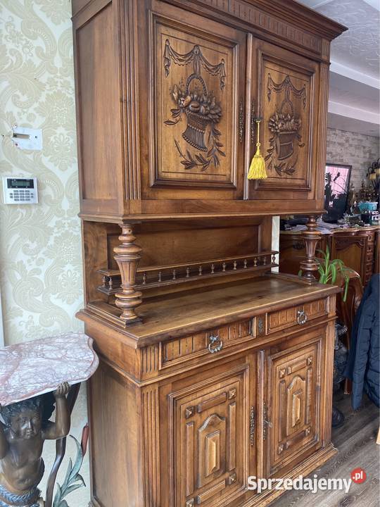 Antyk stary drewniany kredens mebel Bystrzyca Kłodzka