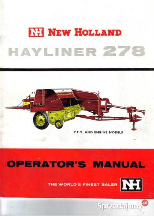 Holland 278 prasa instrukcja obsługi