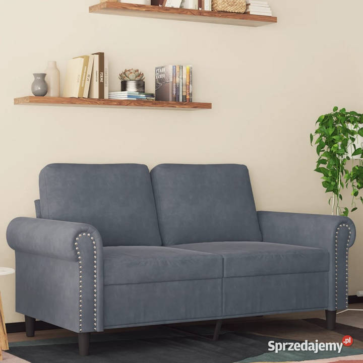 Sofa 2osobowa ciemnoszary 120 tapicerowana Warszawa