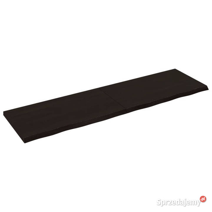Blat stołu ciemnobrązowy 180x50x24 lite drewno Warszawa