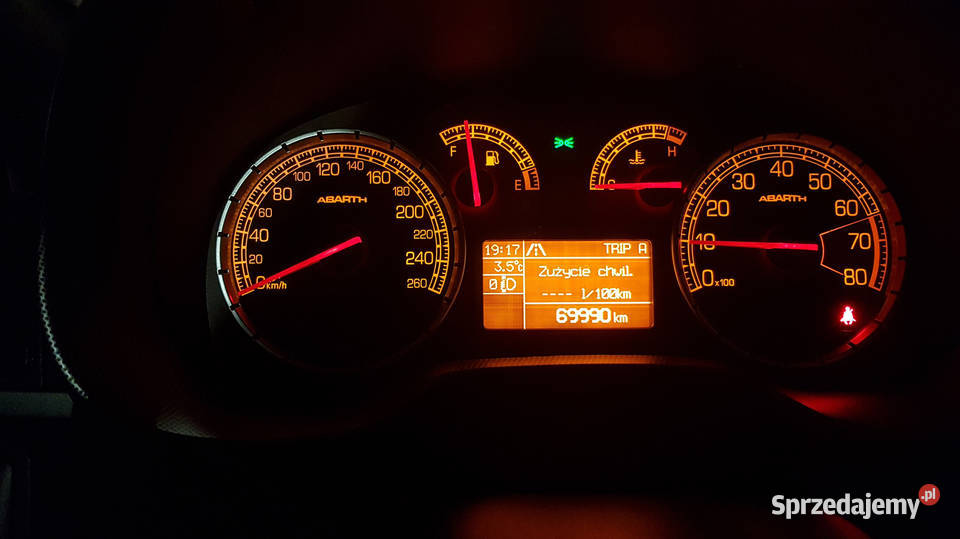 Abarth Fiat Grande Punto 14 155 2009 Przebieg 70 Radzymin