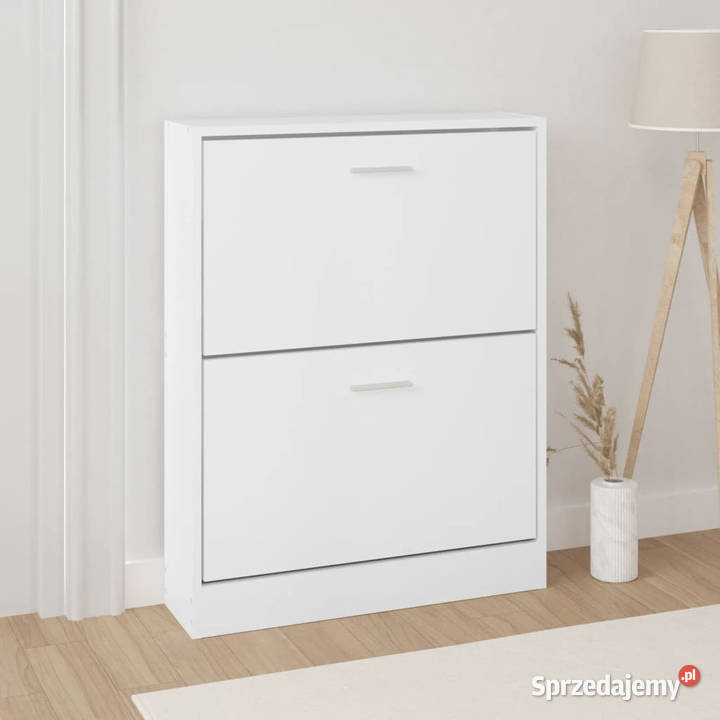 Półka na buty biała 59x17x81 materiał Warszawa
