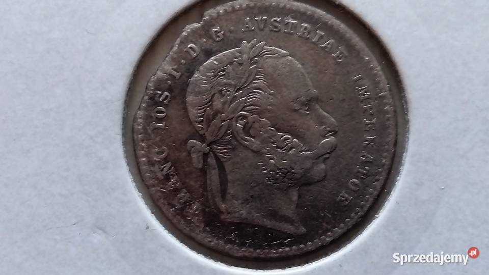 Moneta 20 krajcarów 1868 r Austria srebro Mosina