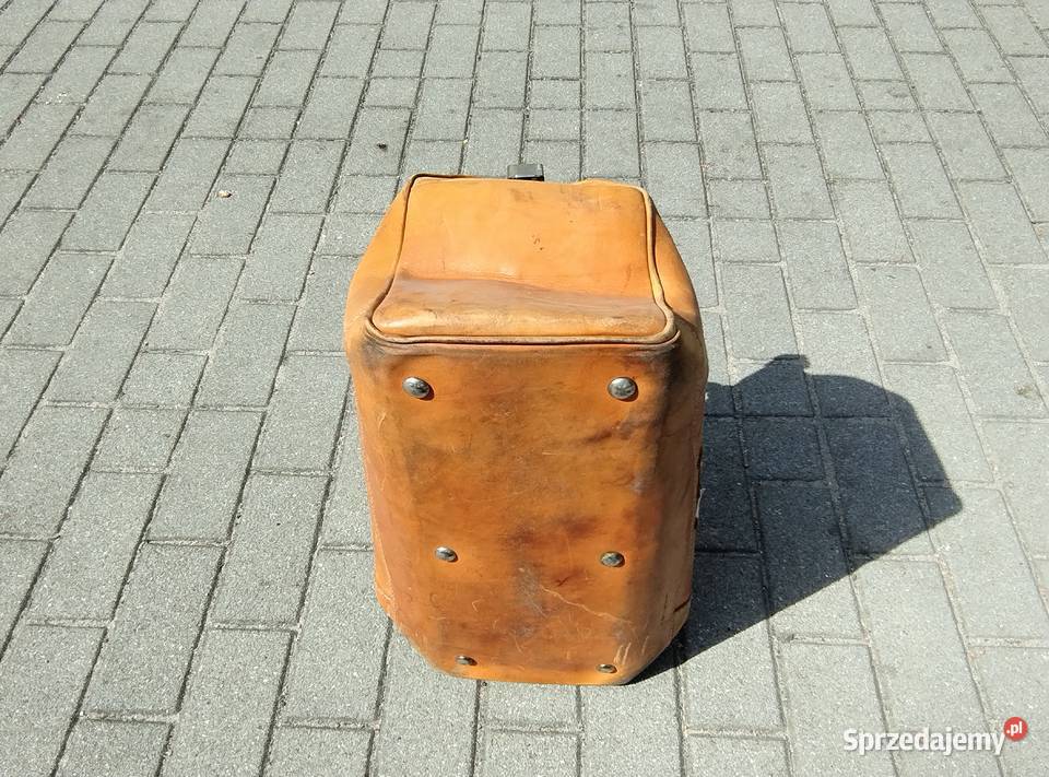 Stara torba lekarska skórzana skóra lata 60 70