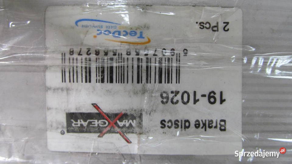 Tarcza hamulcowa MAXGEAR 191026 EXPERT SCUDO Motoryzacja świętokrzyskie Kielce sprzedam