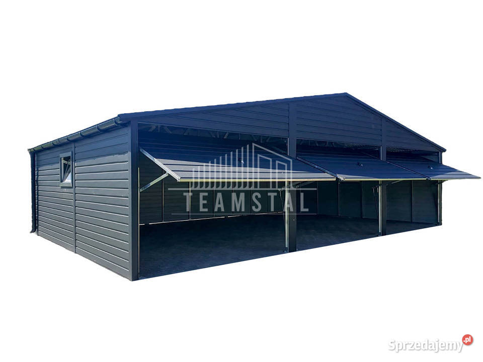 GARAŻ BLASZANY 9m x 6m dwuspad 3x Brama TS491 małopolskie Niepołomice