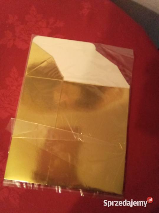Ozdobne pudełko złote Oriflame wstążka Warszawa