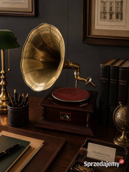Gramofon Patefon Drewniany