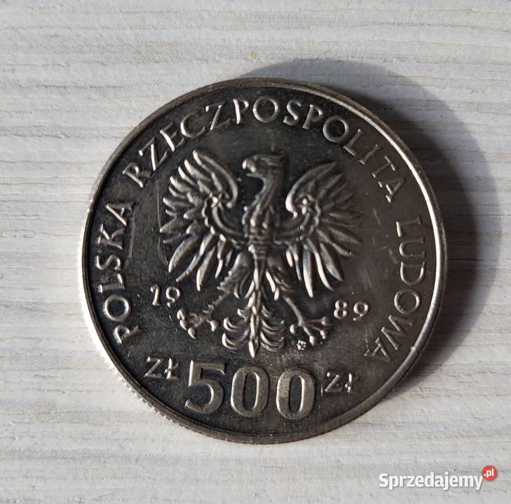 Moneta 500 1989 r 50 Rocznica Wojny Obronnej PRL