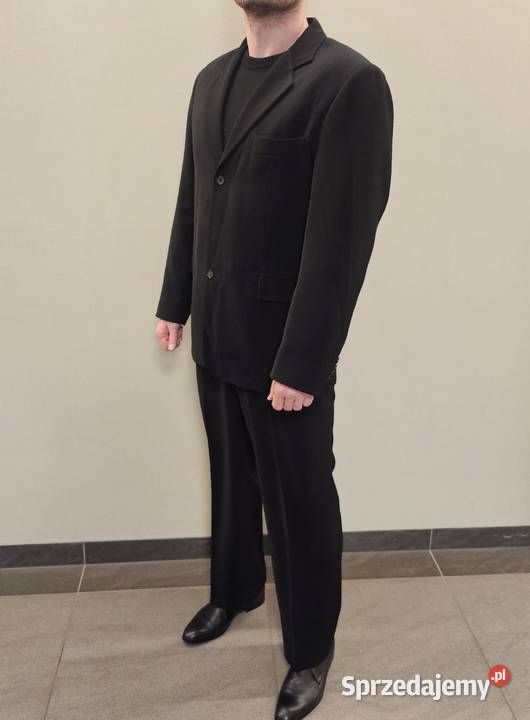 Garnitur męski czarny mat 100188 XL Moda i Styl Gdańsk