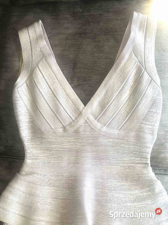 Herve Leger suknia wieczorowa S nienoszona różowy Warszawa sprzedam