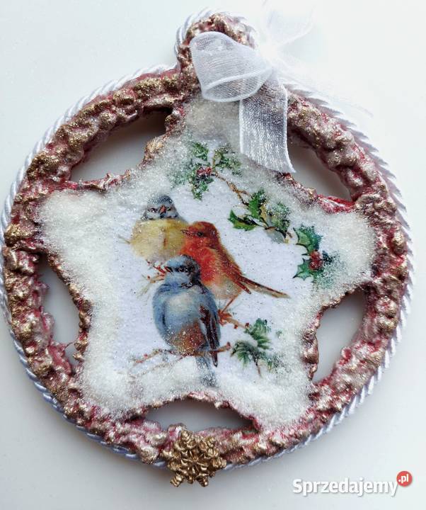 Ozdoba świąteczna wisząca rękodzieło Kraków