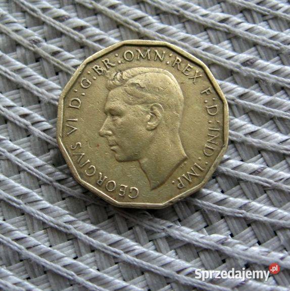 Wielka Brytania 3 Pensy 1943r Kalisz