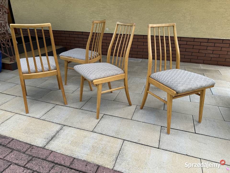 Krzesła patyczaki art deco vintage PRL na Krzesła Sulbiny sprzedam