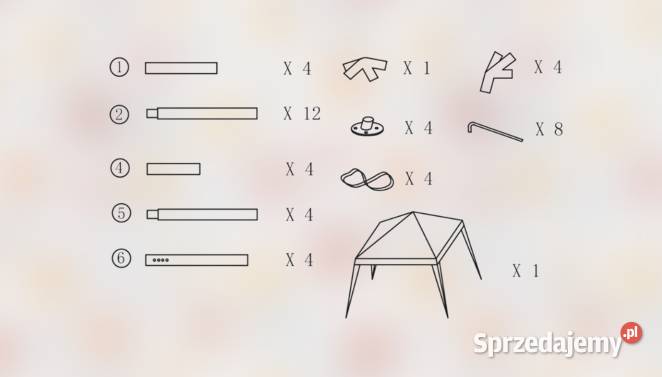 PAWILON OGRODOWY DUŻY biały SOLIDNY 3x3m Opole