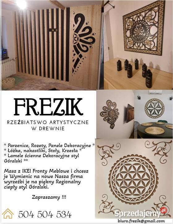 Stolik łazienkowy 12060 styl góralski Poronin