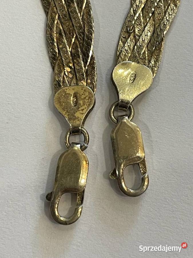 Srebrny złocony komplet 925 Kraków