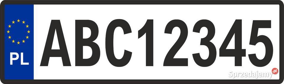Naklejka na naczepę przyczepę z rejestracyjnym sprzedam
