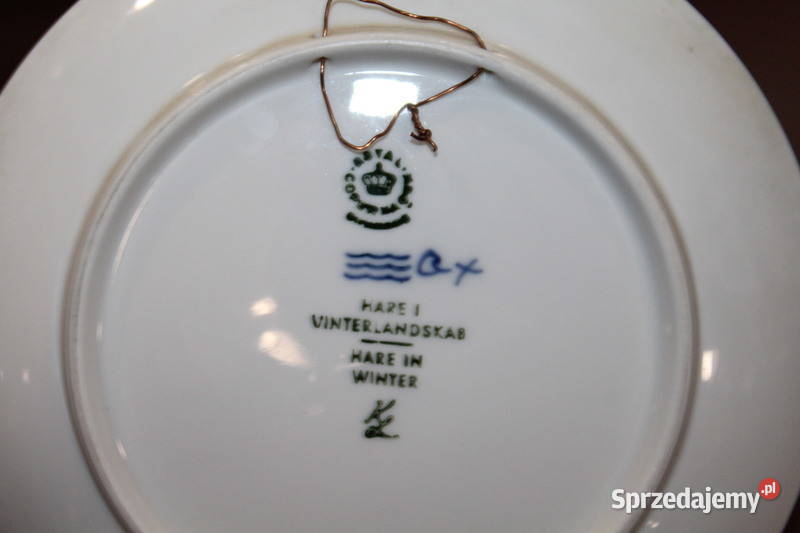 Talerz kolekcjonerski Zając zimą Royal Porcelana i szkło zachodniopomorskie Szczecin