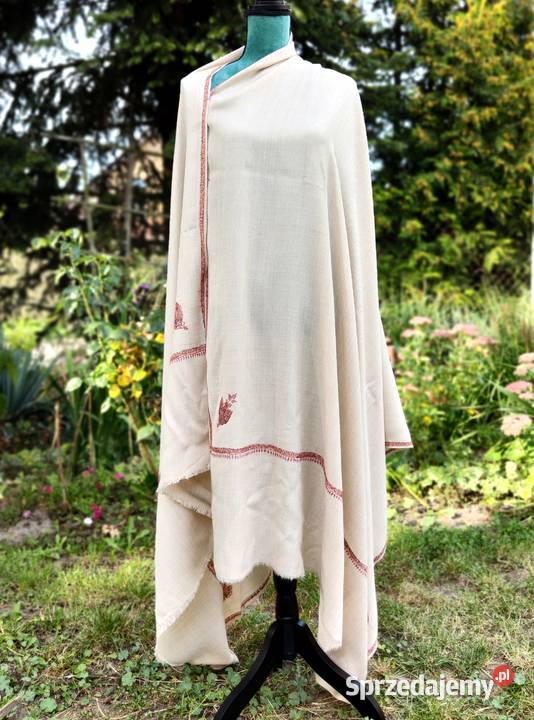 Szal orientalny indyjski haftowany haft paisley Uniseks Szczecin sprzedam