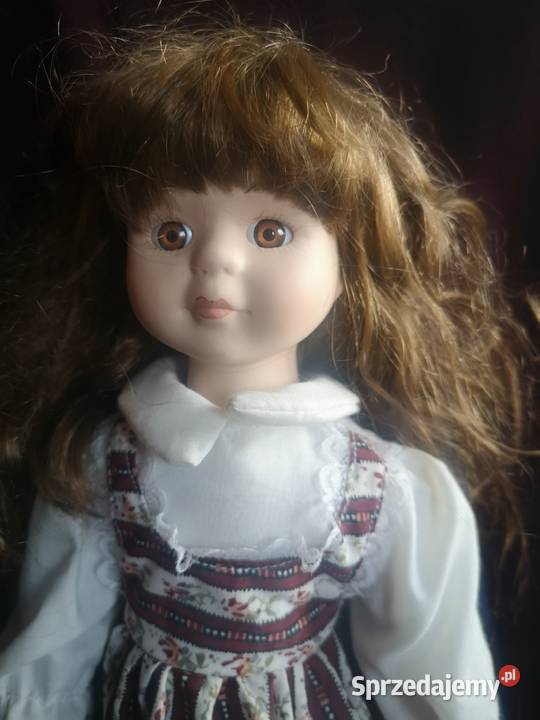 Lalka kolekcjonerska w sukience w paski Gdańsk