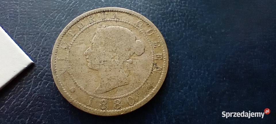 Stare monety 1 pens 1880 Jamajka Lesko