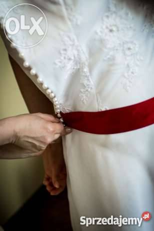 Suknia ślubna z przodu krótka z tyłu długa r4042 Toruń