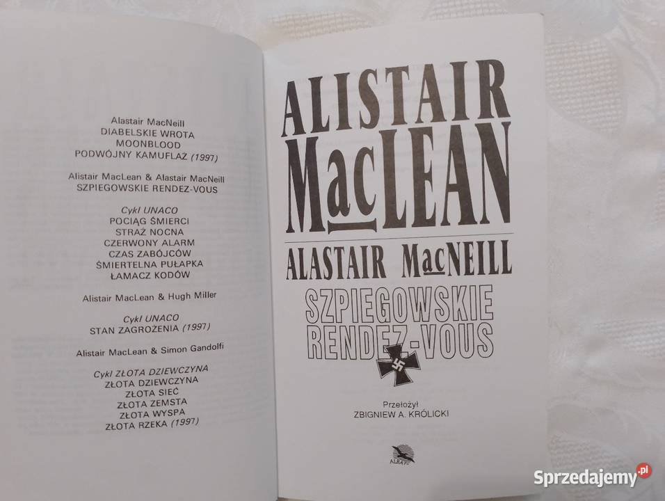 Książka SZPIEGOWSKIE Rendez Vous A MacLean i Rok wydania 1995 Oborniki sprzedam