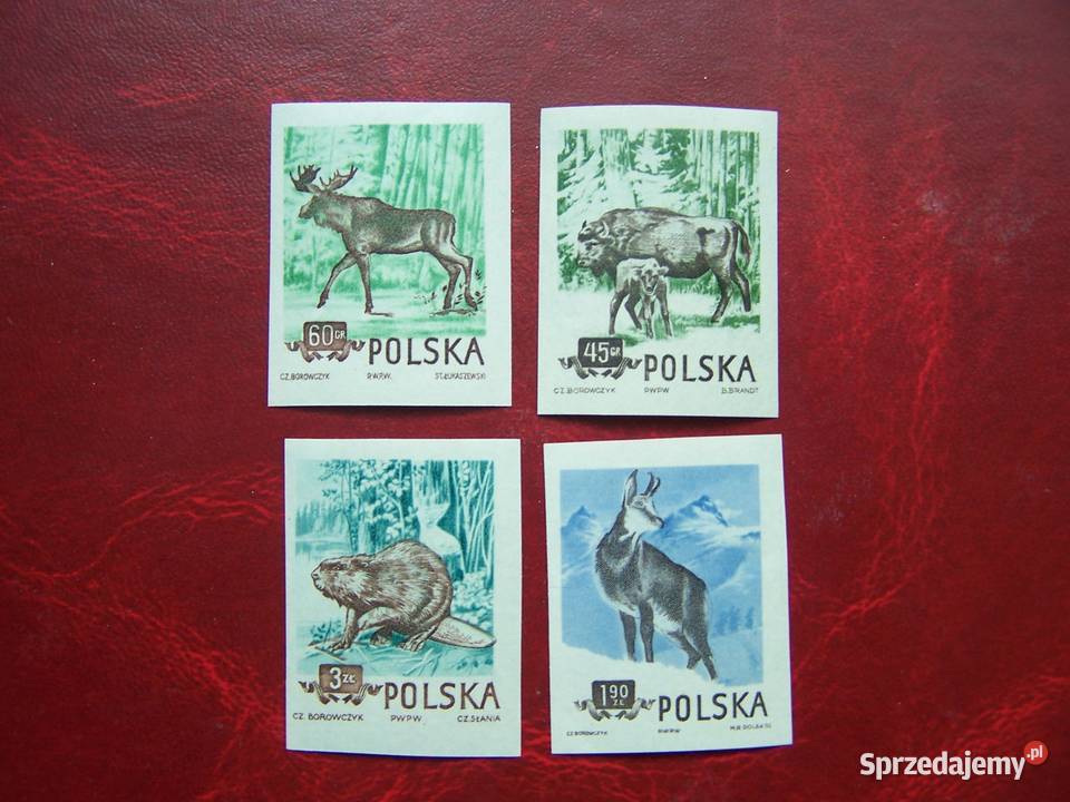 Polska 1954 MNH Cięte Mi 88588 Fauna Zwierzęta Filatelistyka Tychy