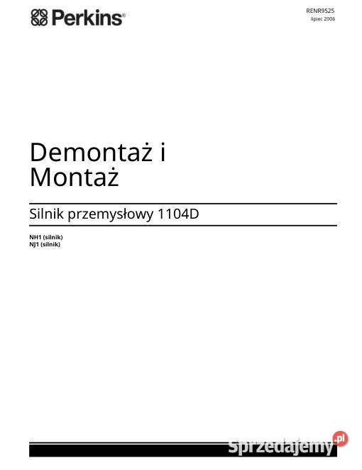 Perkins 1104D instrukcja naprawy katalog części sprzedam