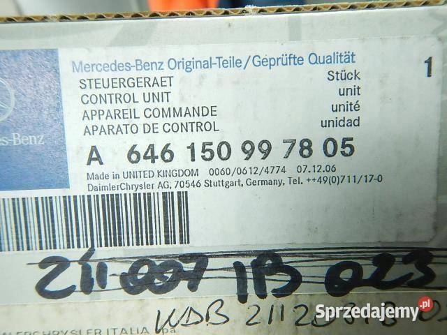KOMPUTER STEROWNIK SILNIKA MERCEDES W211 22 CDI osobowe sprzedam