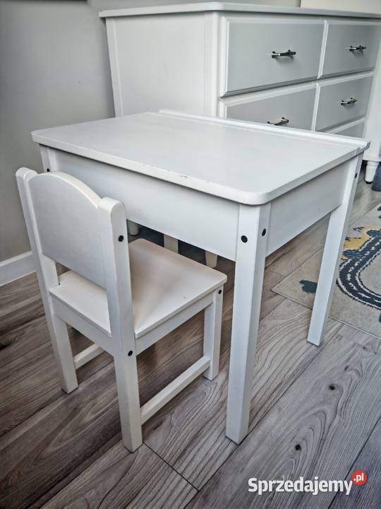 Ikea Sundvik biurko i krzesło IKEA białe zestaw Gorzów Wielkopolski